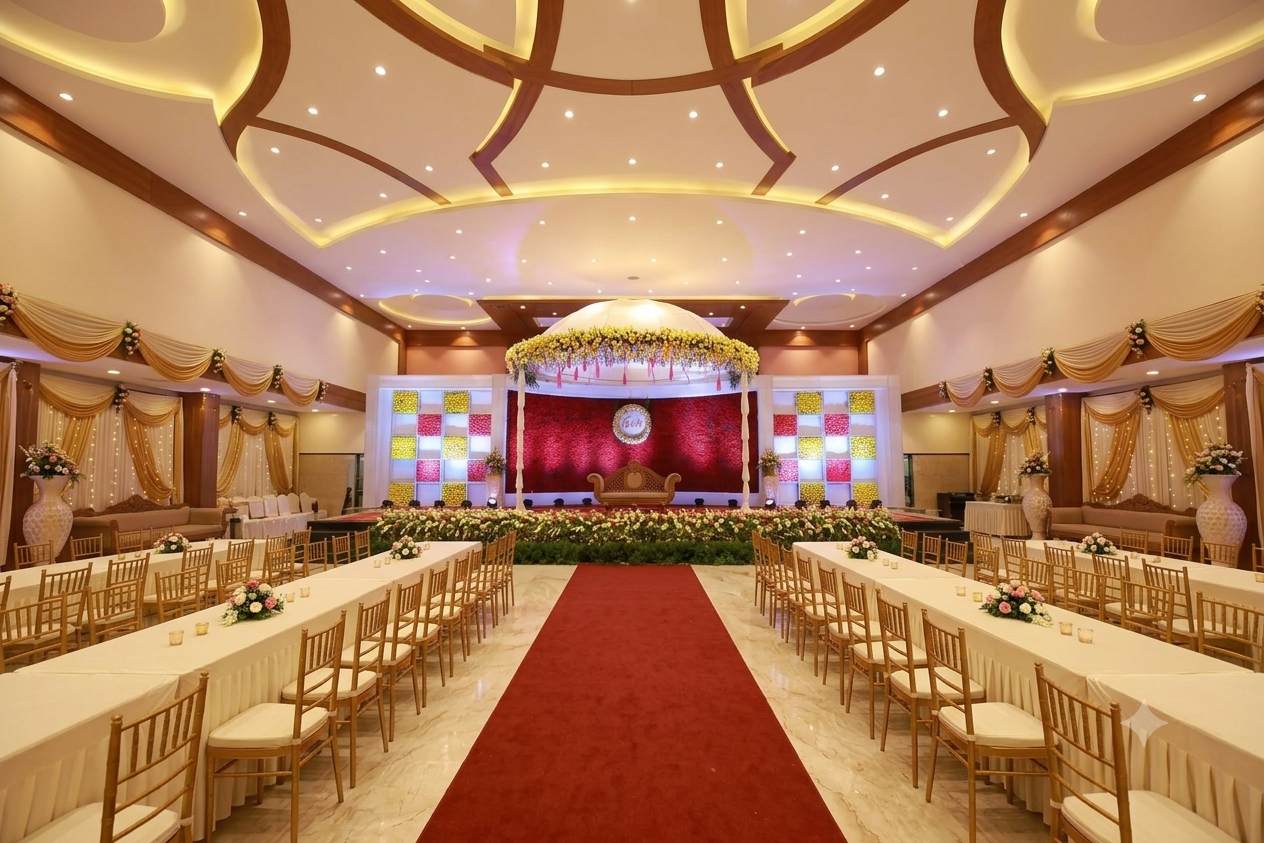 Engagement Hall Events Setup Intimate Engagement Ceremony Hall in Amalapuram