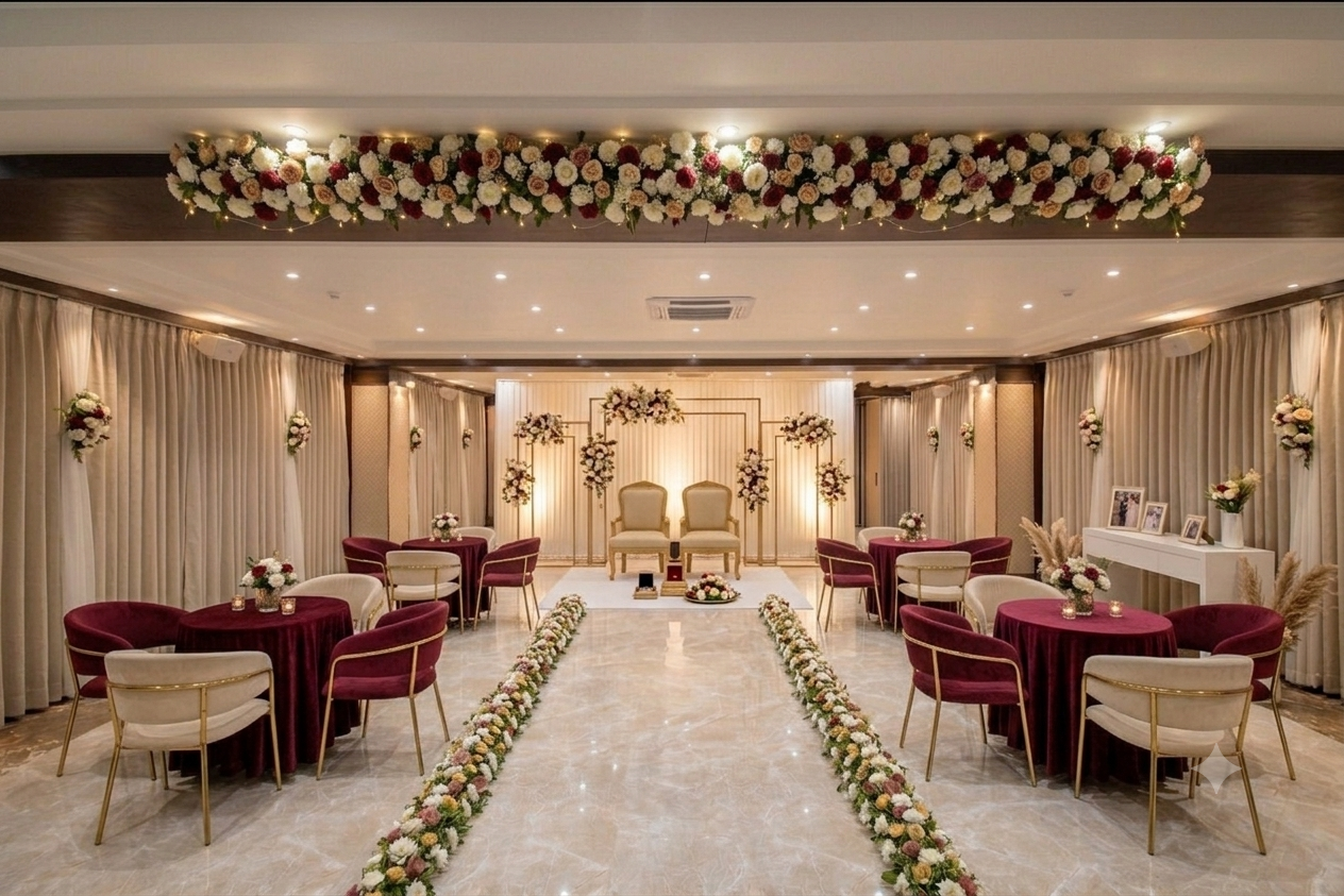 Marriage Hall Events Setup Grand Traditional Marriage Hall Setup in Amalapuram