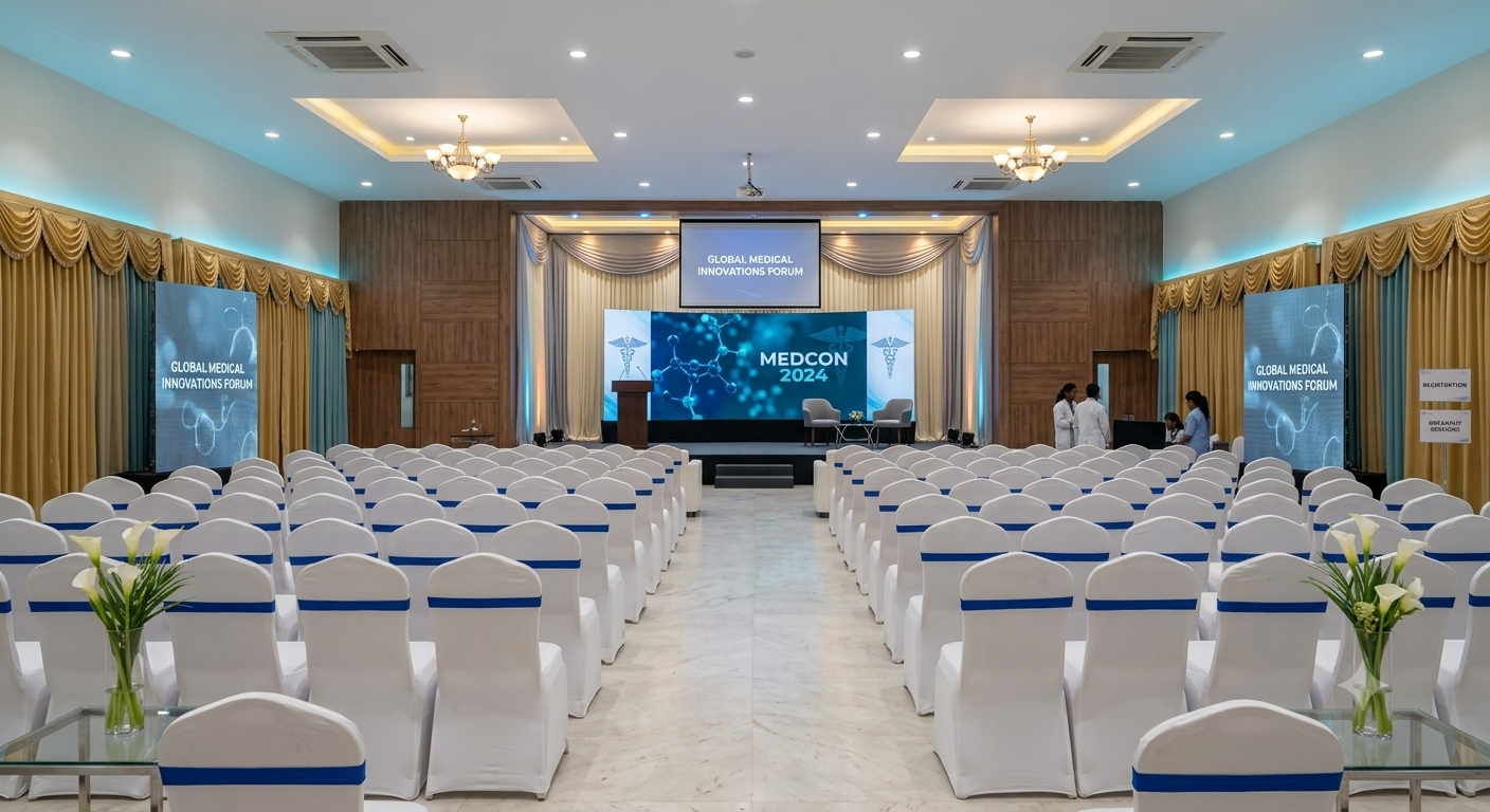 Corporate Conference Room Setup with Projection